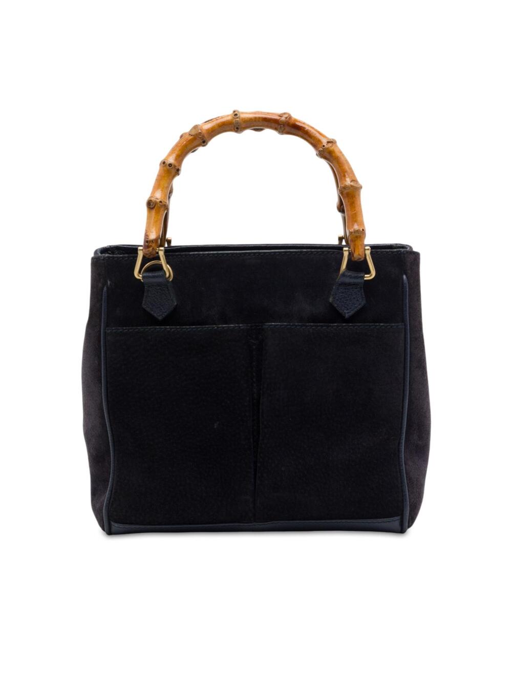 Gucci Suede Bamboo Satchel Pre-Loved #344692G52B